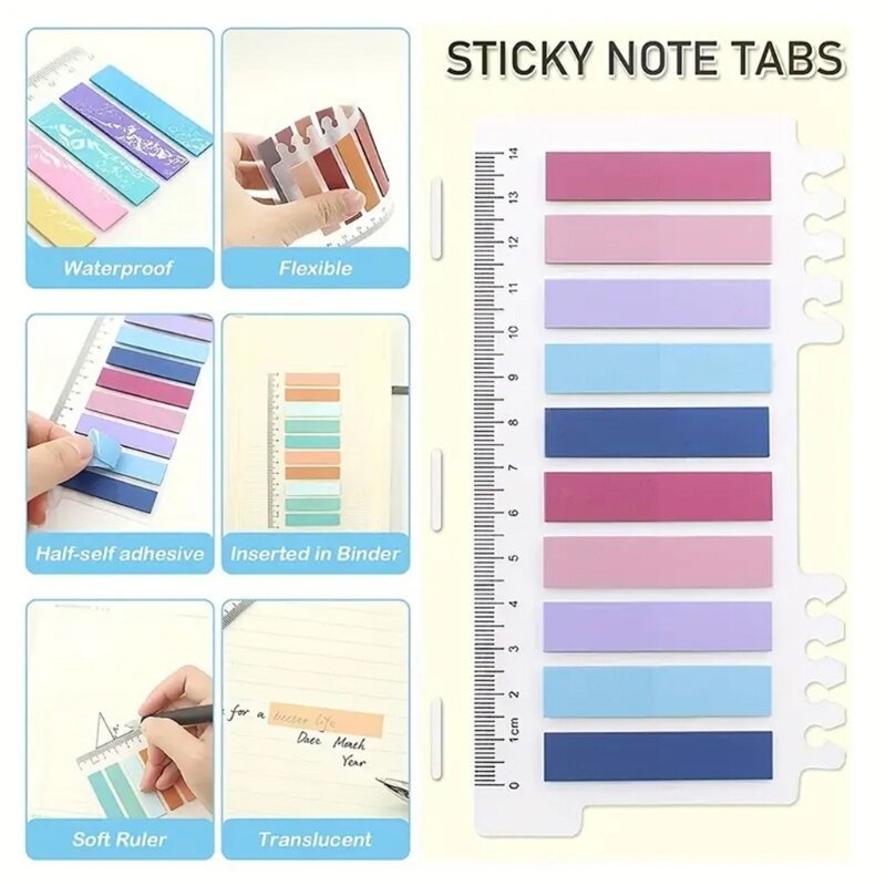 1600Pcs Indicatore di pagina Trasparente Sticky-Notes Tabs Book Tabs Sticky Tabs Stick It Tabs, Materiale scolastico Schede