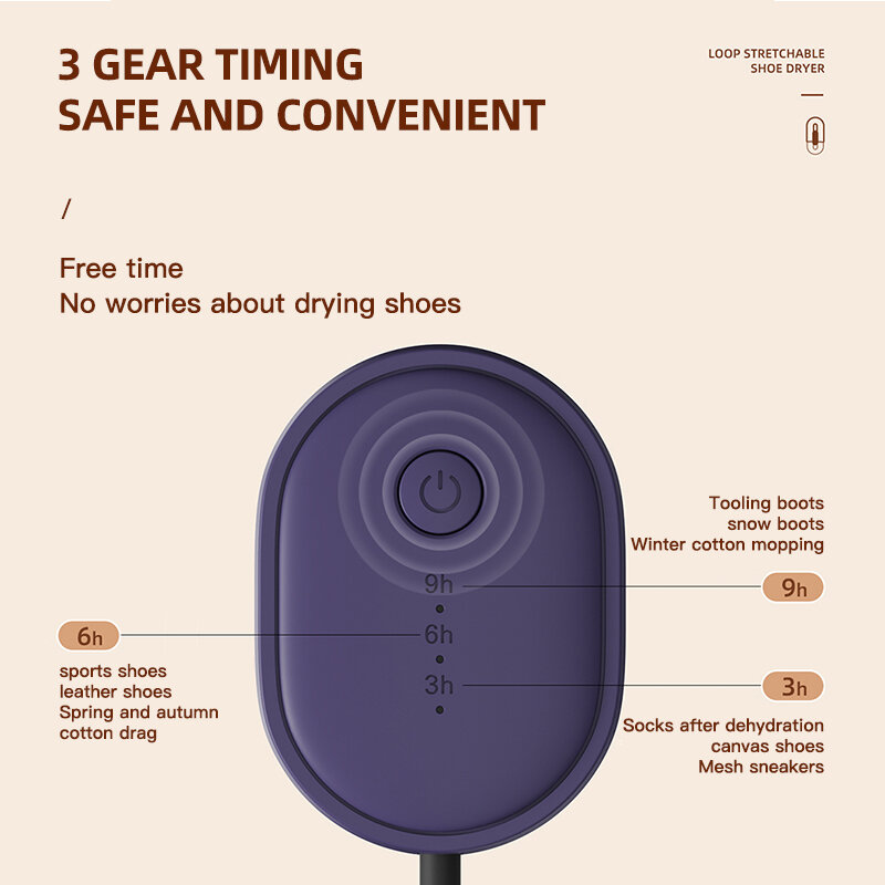 Xiaomi Sothing-secador de zapatos eléctrico estirable, calentador de zapatos PTC, portátil, multiefecto, esterilización, desodorización