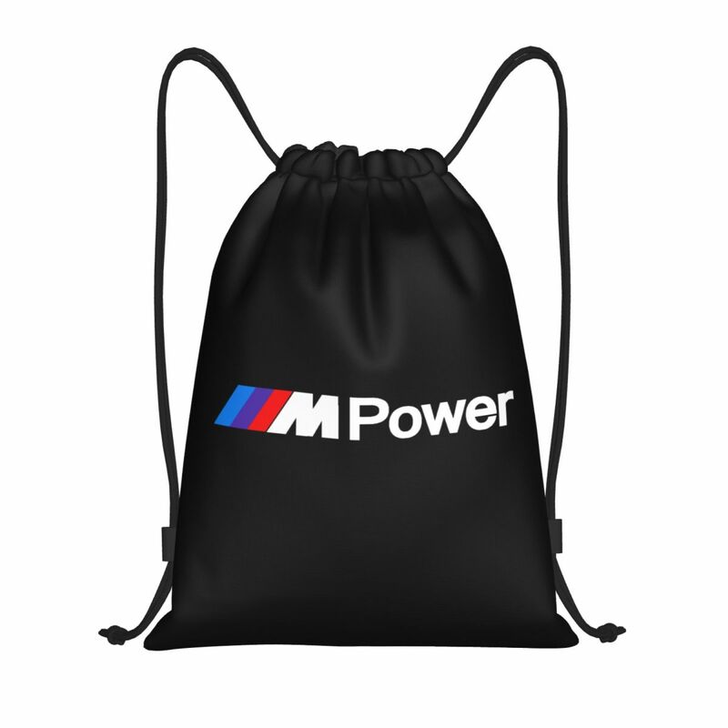 M Powers Sport Car Trekkoord Rugzak Sport Gym Tas Voor Dames Heren Training Sackpack