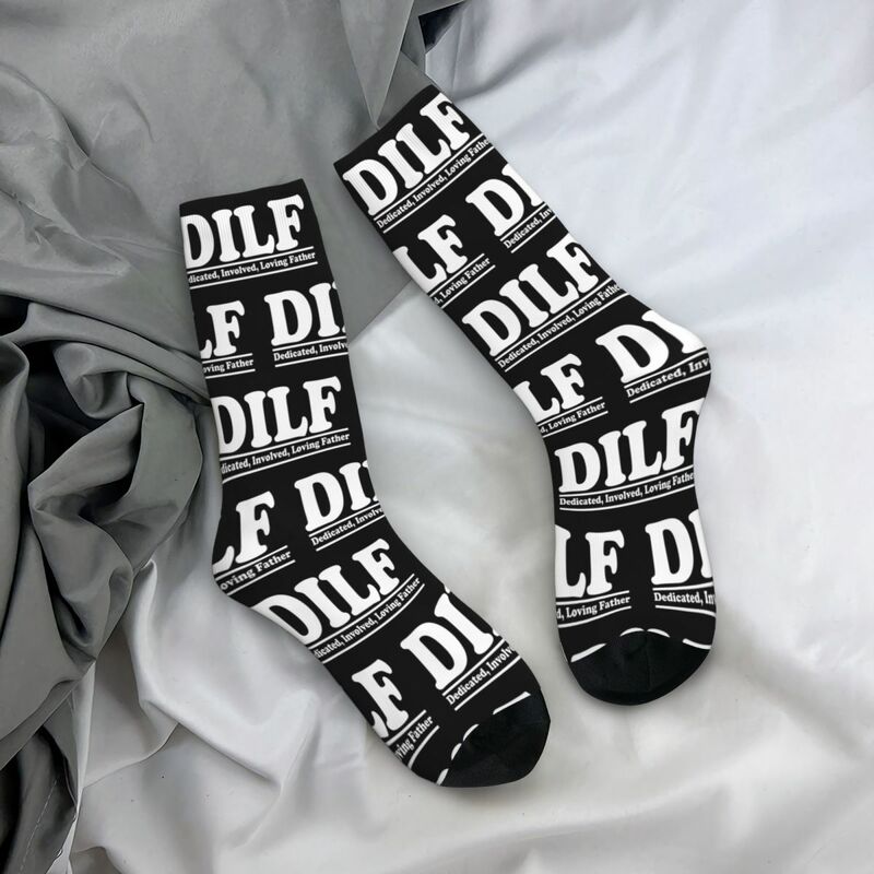 Divertenti accessori Dad DILF calzini dell'equipaggio calzini lunghi da Skateboard accoglienti comodi per il regalo delle donne
