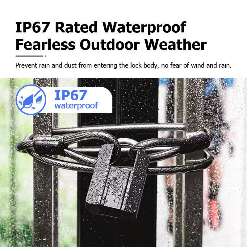 IP67 waterproof TTLock APP Bluetooth Smart Padlock Fingerprint Lock Keyless Mini Bag Portable Electronic PadLock smart door lock