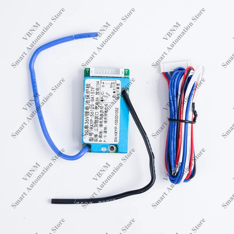 Li-ion Battery BMS 10S 36V 15A Manage Plate Charge Discharge Common Port Overdischarge Protect For Electric Bike 60.5*32.5*9mm