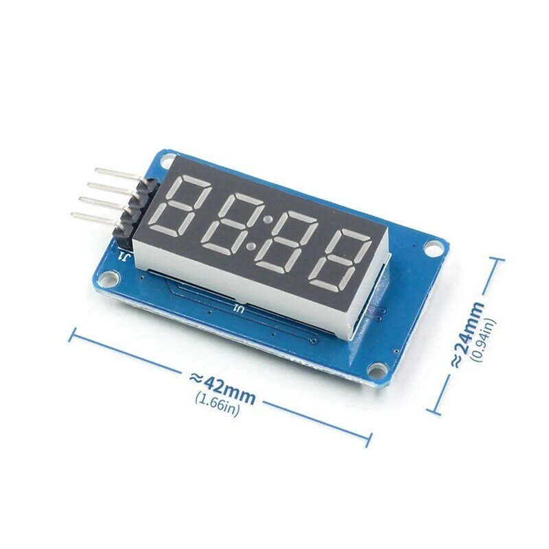 Módulo LED 4 Serial Driver Board para Arduino, TM1637, 0, 36 Polegada, 7 segmentos, ânodo vermelho, tubo de relógio