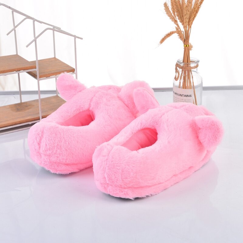 Cartoon Pig Funny Shoes Girls Lovely Indoor Slippers Ladies Home Shoes Fashion Plush Warm Slippers Women Winter Shoes