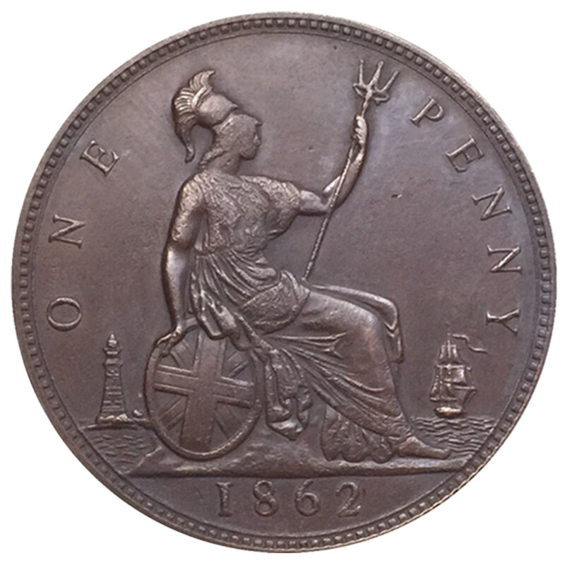 Роскошная коллекция 1862 года, забавная Корона британского рыцаря храбрости для пары, художественная монета/монета для ночного клуба/удачи, памятная карманная монета + подарочный пакет