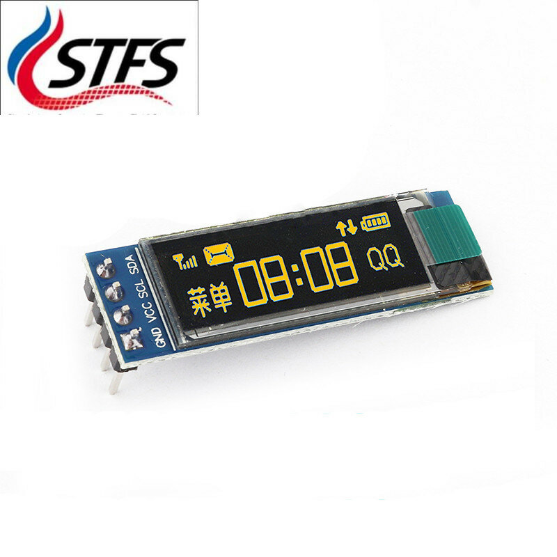 0.91 Inch Oled Module 0.91 "Wit/Blauw Oled 128X32 Oled Lcd Led Ssd1306 Display Module 0.91" Iic Communiceren Voor Arduino