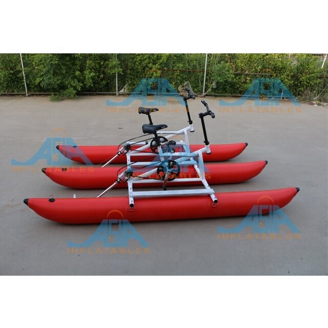Bicicleta de Pedal de agua de aleación flotante para 2 personas, bicicleta inflable de agua, pontón de PVC