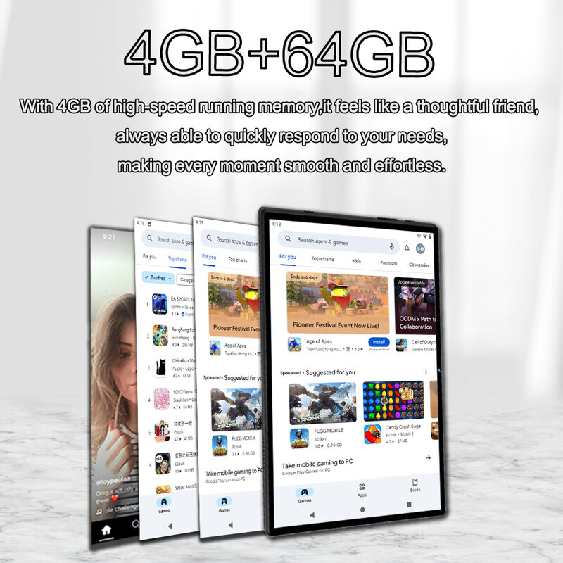 BDF Tablet p37 baru 10 inci, layar resolusi 1280*800 baterai 5000mAh RAM 4GB ROM 64GB Android 11.0 mendukung panggilan 3G WiFi