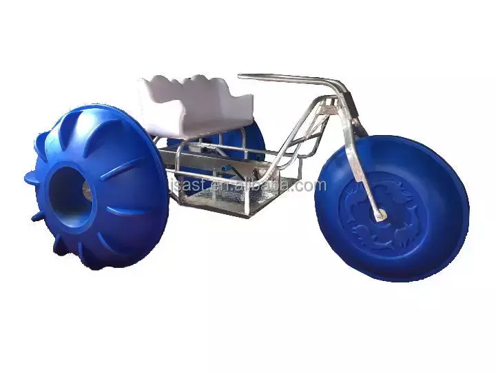 Fiberglass material 3 big wheels water trike for kids and adults pedal boat water tricycle for sale aqua cycle water trikes