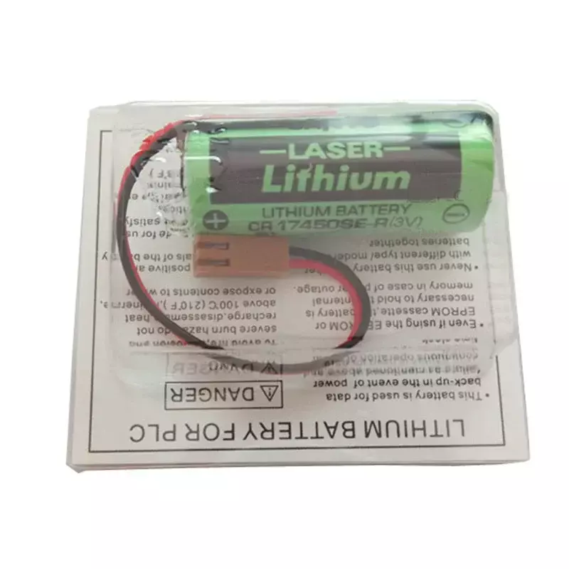 Substituição da bateria Li-ion FANUC com plugue marrom, CR17450SE-R, 3V, CR17450, 17450, A98L-0031-0012, A02B-0200, Original, 1Pc