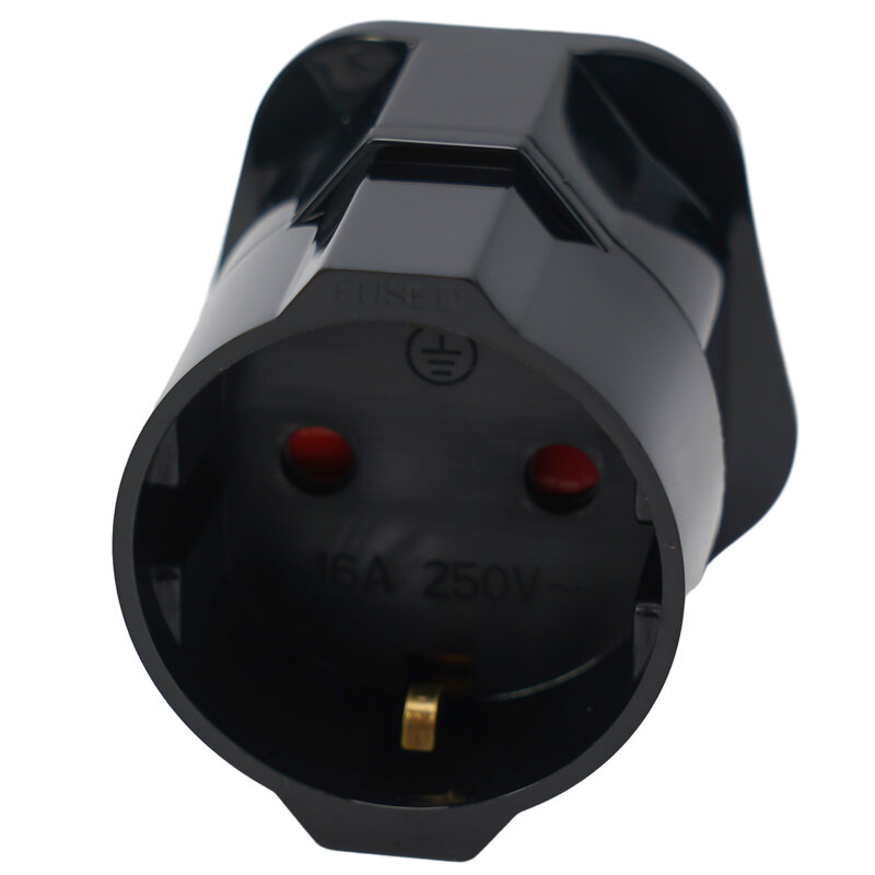 Adaptador Universal de componentes electrónicos, accesorio de plástico ABS, CA, color negro, a estrenar, 13A, 1 piezas, 250V