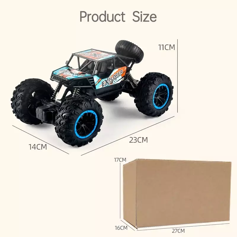 Mainan mobil pengendali jarak jauh, kendaraan mainan Model Off-road RC mendaki luar ruangan untuk anak laki-laki