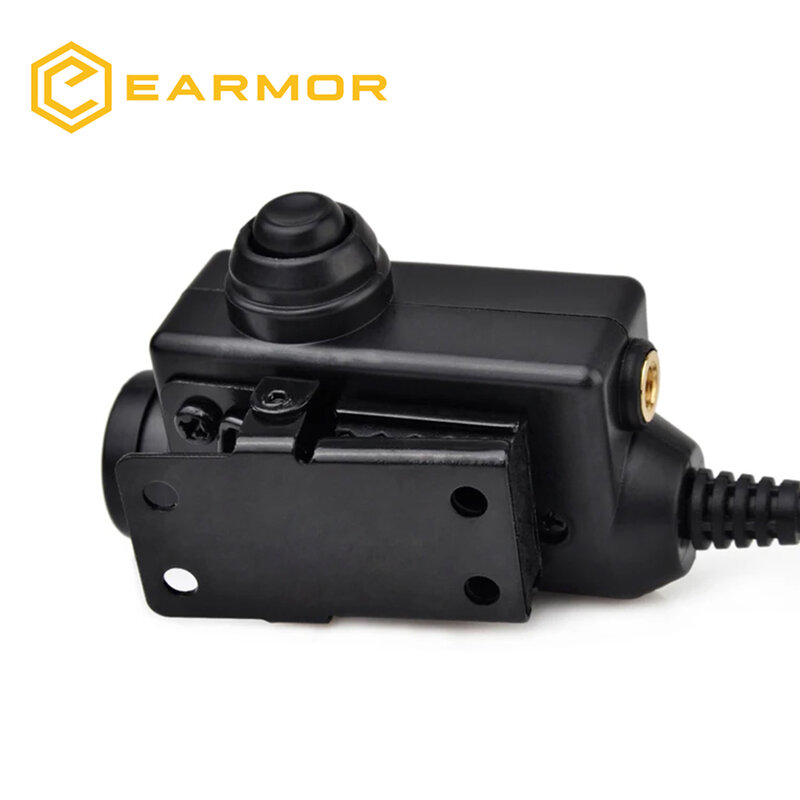 EARMOR Tactical PTT Tactical Headset Button adattatore PTT push-to-talk attivato M51 e interfaccia radio AUX KENWOOD