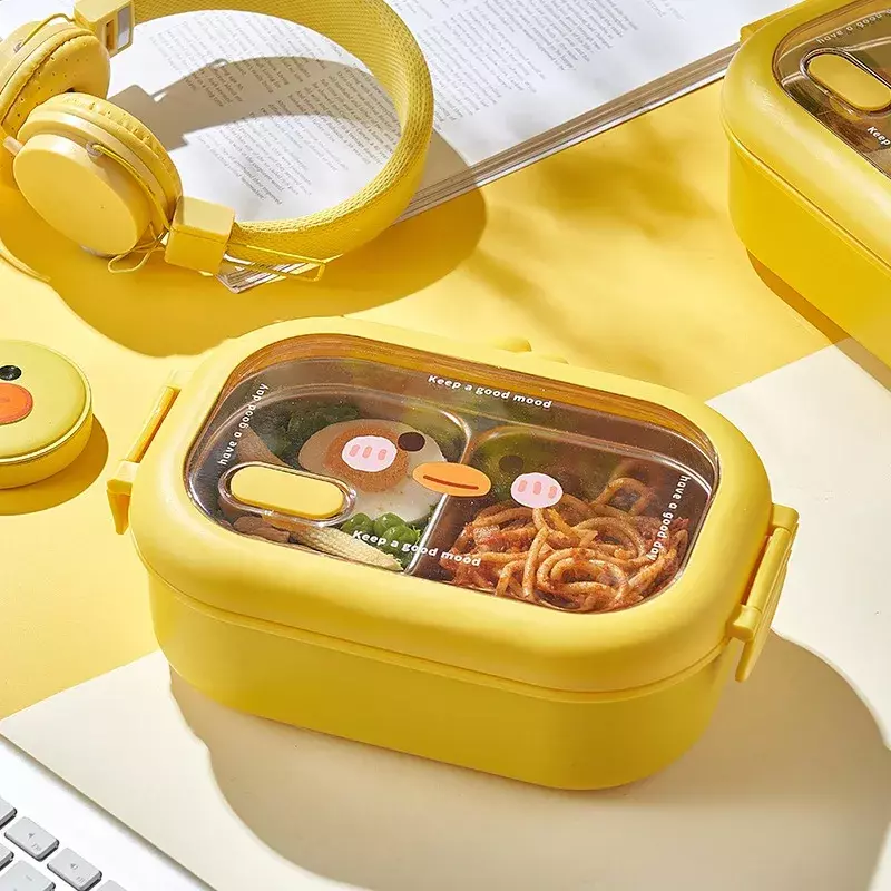 Food Container Lunch Box for Food 304 Stainless Steel Thermal Lunchbox Portable Kids Bento Box for Adult Children Microwavable