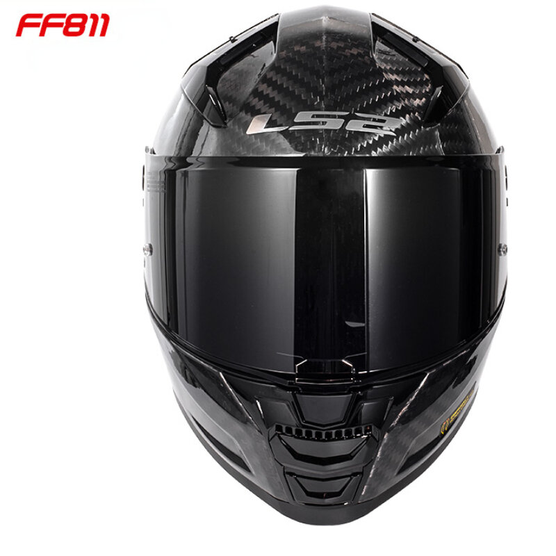 Visera de cara completa para casco de motocicleta, visera negra y plateada, pegatina antiniebla Original, LS2 FF811