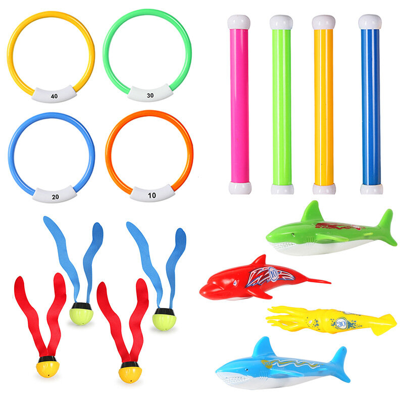 NEW Summer Children Swimming Octopus Pool Diving Toys Water Sports Water Play Toys Diving Stick Gem Underwater Grabbing Toys