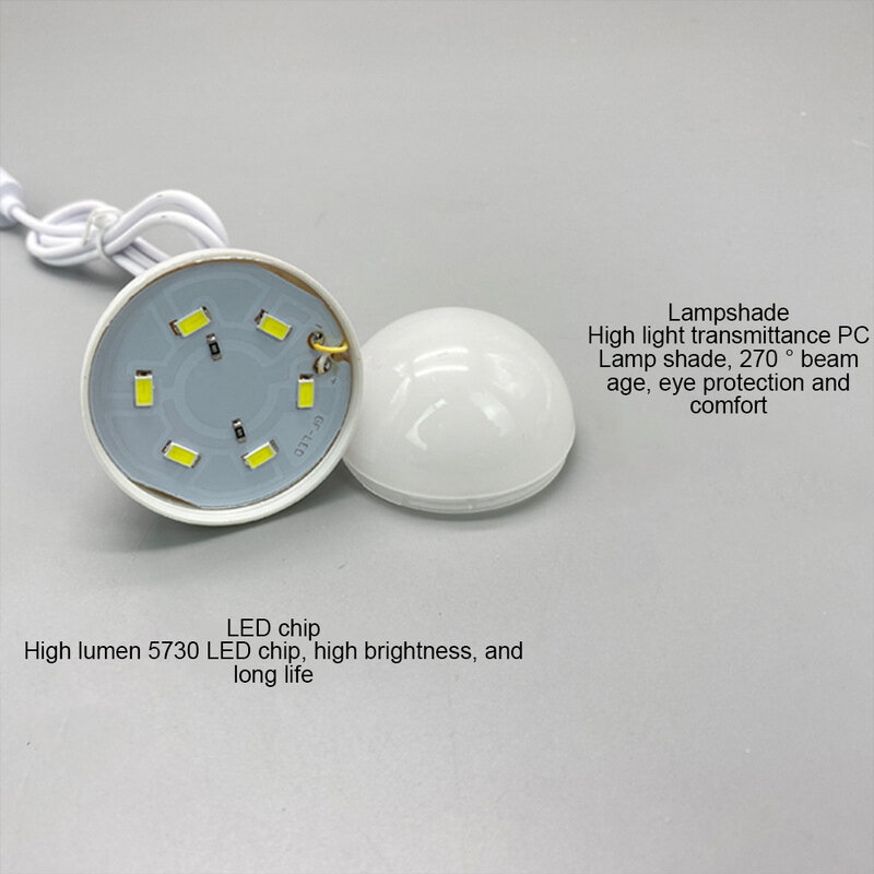 Portable LED Bulb Outdoor Camping Lamp USB Power Book Light Reading Student Study Energy Saving Emergency Lighting