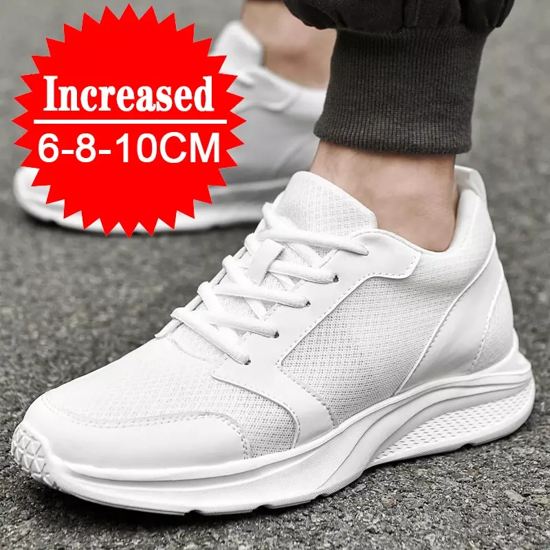 Chaussures rehaussantes intérieures invisibles pour hommes, baskets de sport décontractées, recommandées pour augmenter 10cm, 8cm