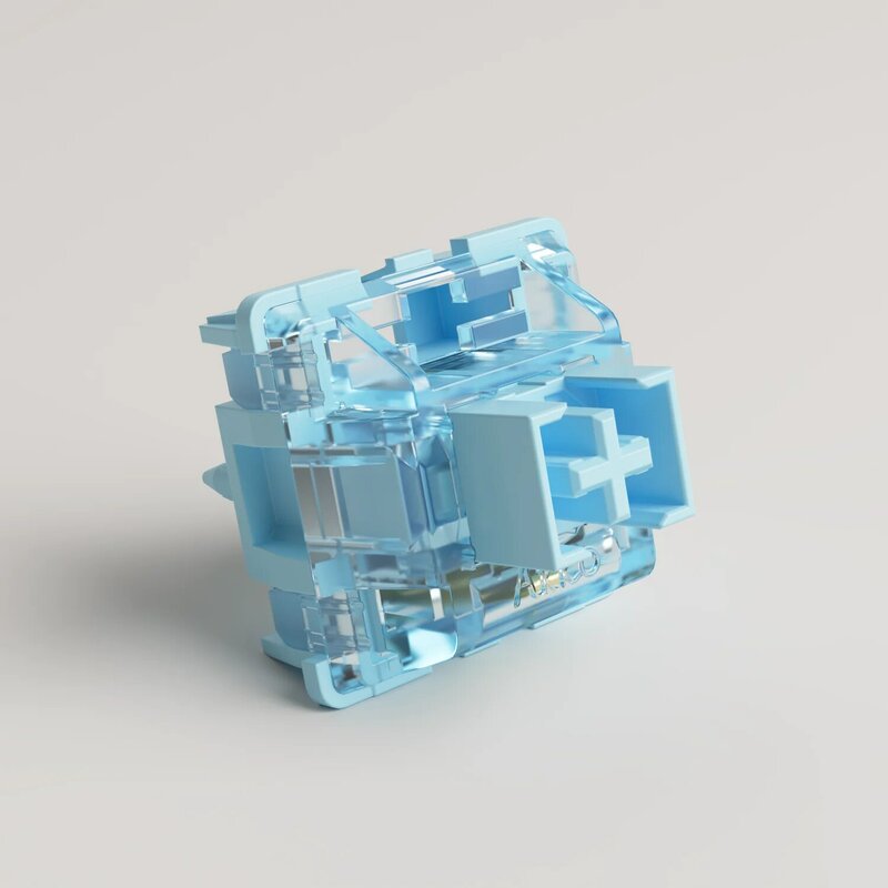 Akko V3 Pro krem niebieski przełącznik 5 Pin 45gf przełącznik dotykowy z pyłoszczelnym trzpieniem kompatybilny z klawiatura mechaniczna MX (45 szt.)