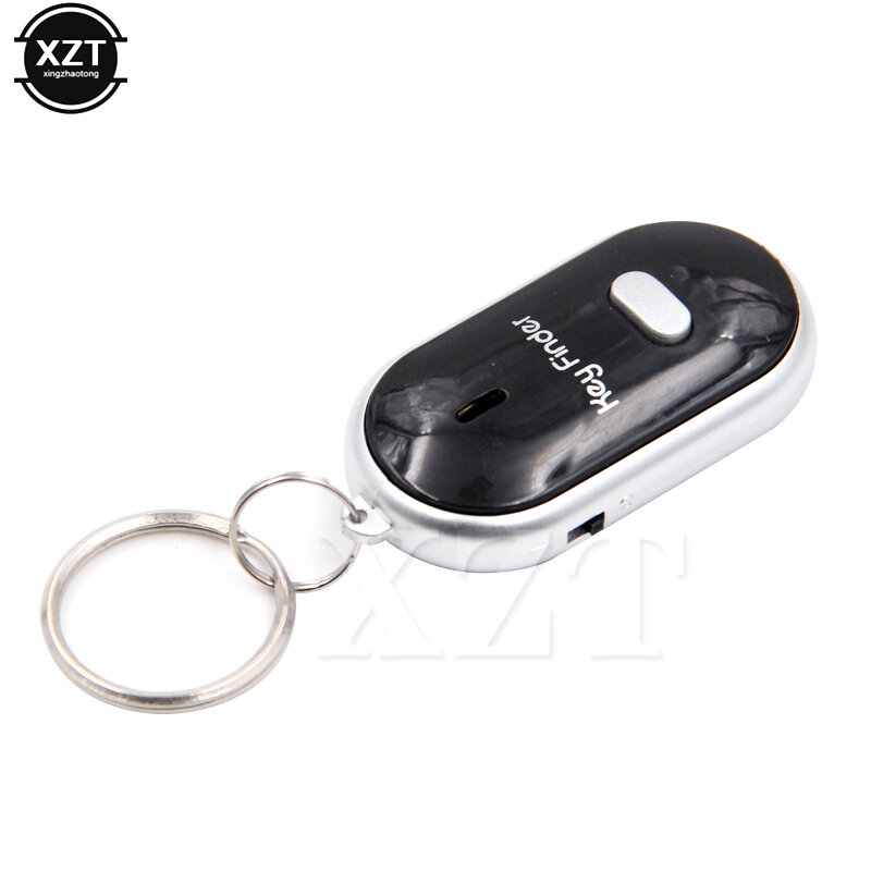 Anti-lost LED Key Finder Locator Key Chain Whistle Audio Induction Wireless GPS Locator Key Anti-lost Device with Flashlight