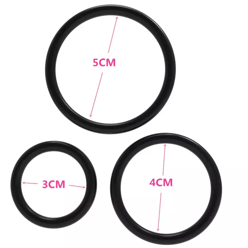 3pcs/set Semen Lock Ring Silicone Durable Penis Ring Men Ejaculation Delay Cock Rubber Rings Sex Toys for Male Sex Rings