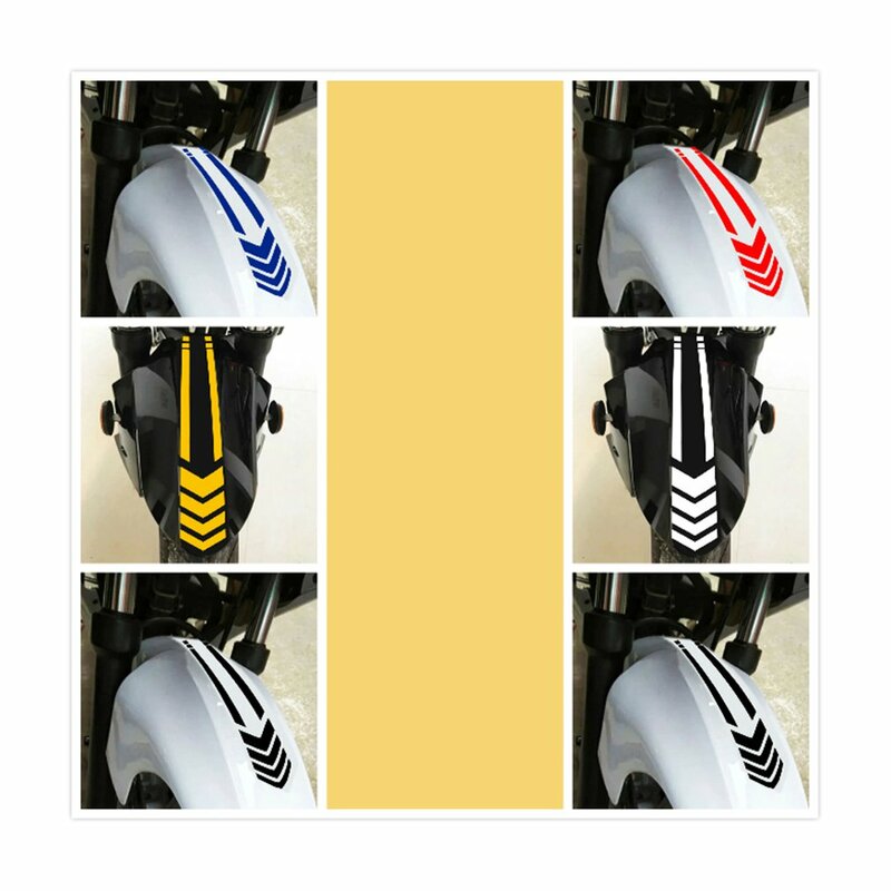 Мотоциклетные наклейки, полосатые наклейки на крыло, автомобильные водонепроницаемые наклейки на царапины, флуоресцентные светящиеся протекторы для велоспорта