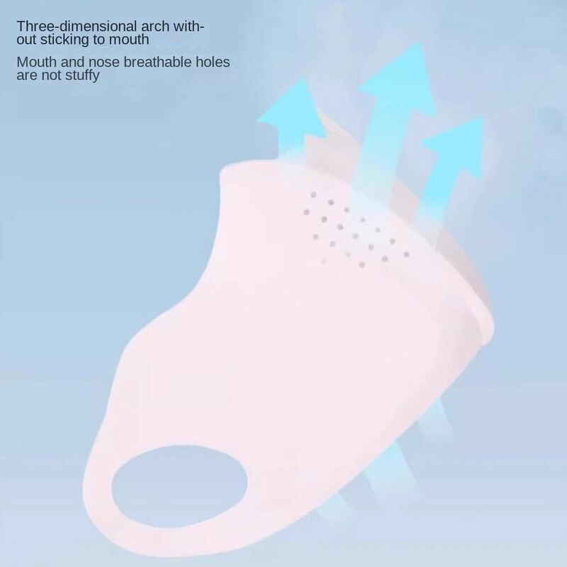 3D Kids Ice Silk Mask Cute Sunscreen Mask Face Anti-UV Cycling Facemask Washable Breathable Face Shield