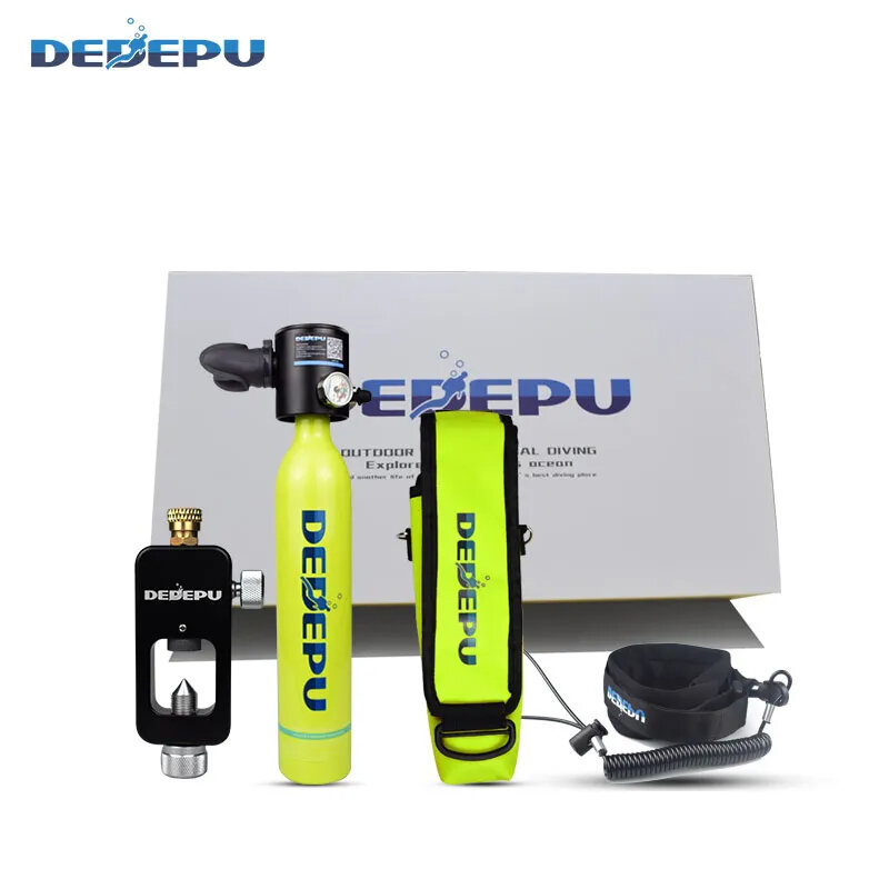 Dedepu ถังสกูบ้าสำหรับ0.5L, ถังออกซิเจนสำหรับดำน้ำลึก5-10นาทีอุปกรณ์ดำน้ำสกูบ้าทรงกระบอก