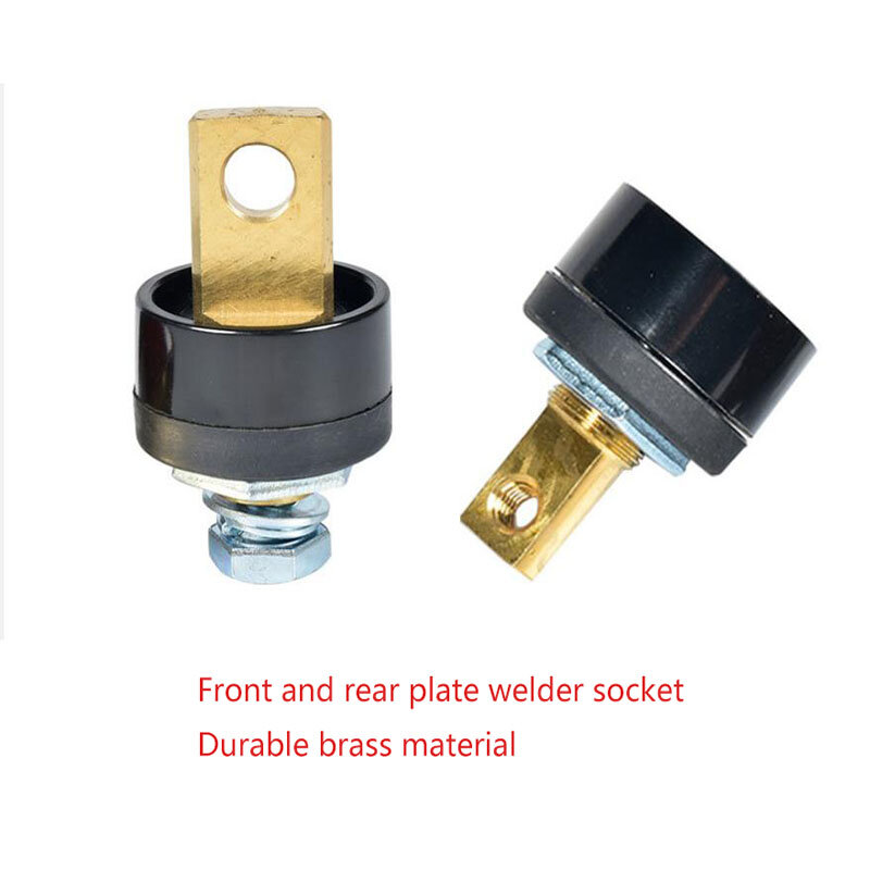 35-50 Front Plaat En Terug Plaat Lasmachine Plug Lasdraad Quick Connector Fittings Zuiver Koper Verbinding Socket
