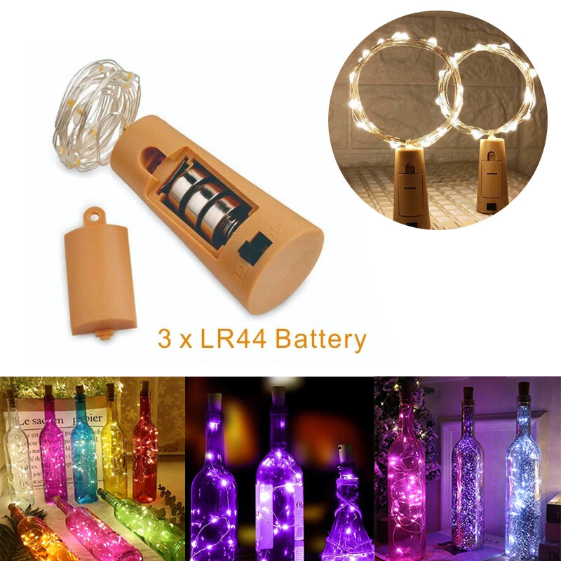 코르크 LED 스트링 라이트 3M 와인 병 라이트, 구리 와이어 패어리 화환 라이트, 크리스마스 휴일 파티 웨딩 장식
