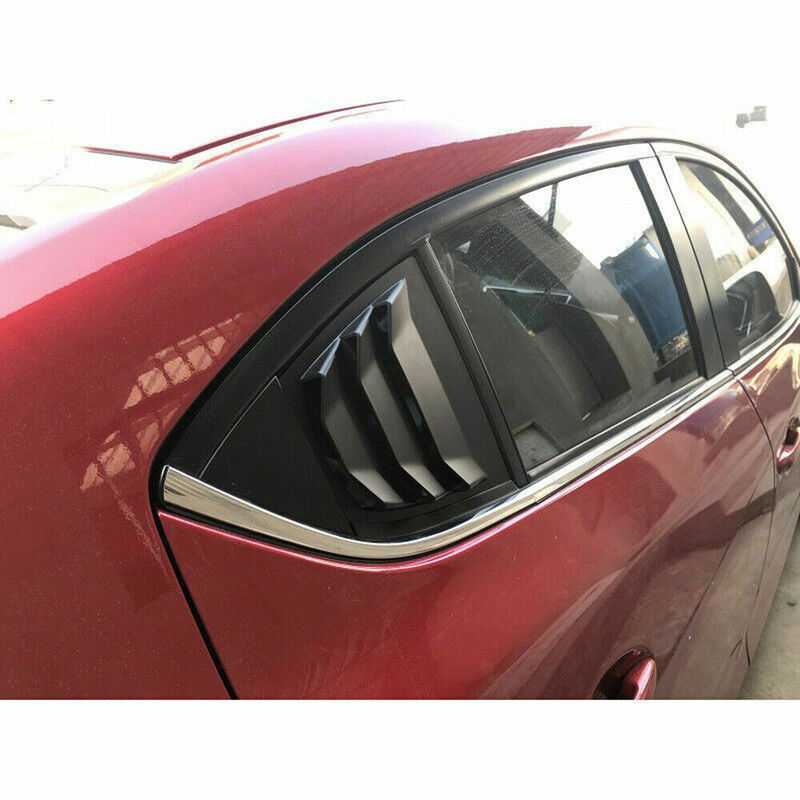 Автомобильные задние жалюзи для Mazda 3 Axela 2014-2018, боковая крышка затвора, отделка, наклейка, совок на вентиляционное отверстие, черные аксессуары из АБС-углеродного волокна