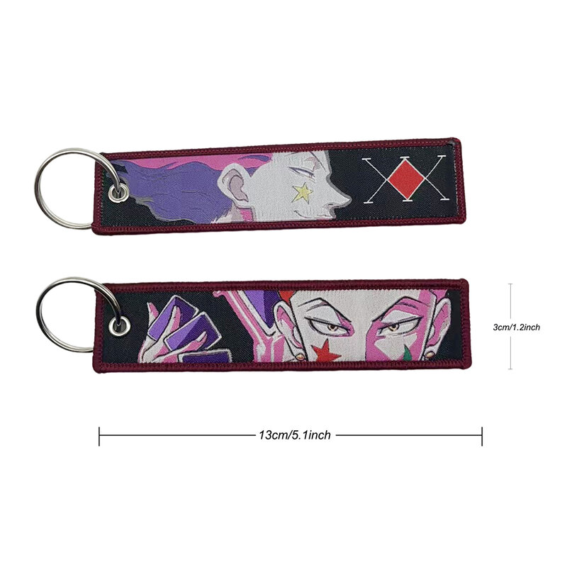 LLavero de dibujos animados bordado de Anime, accesorios de llavero, soporte para llavero, colgante de mochila, nuevo