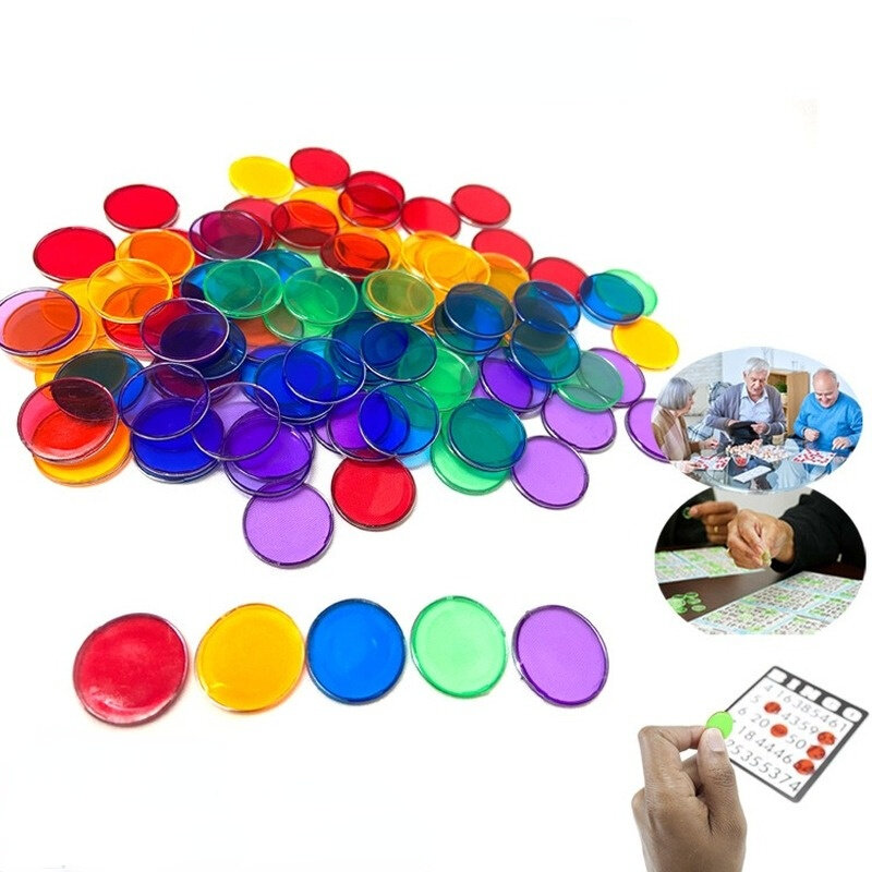 Anillo de hierro magnético para juego de Bingo, accesorio de Color transparente, 17mm, Comercio Exterior, novedad de 100, piezas