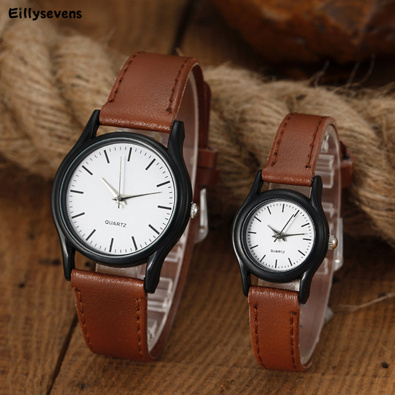 Trend Leather Wrist Watch Men Woman Couples Watches Clock Quartz Watch Daily Business Office Hand Jewelry Accessories Gift