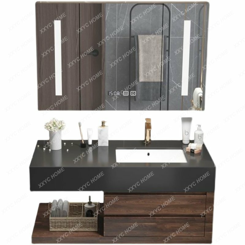 Combinazione di mobili da bagno per lavabo intero lavabo da tavolo da bagno moderno e minimalista