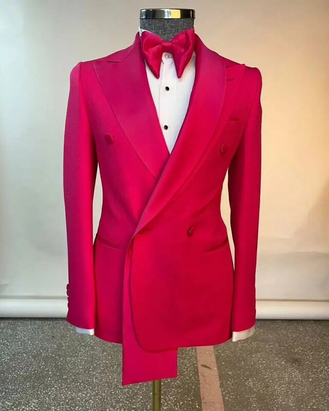 Jas pengantin pria klasik, pakaian pengantin pria, kerah runcing, Blazer tuksedo warna-warni, jaket hanya dibuat khusus untuk pesta malam Prom