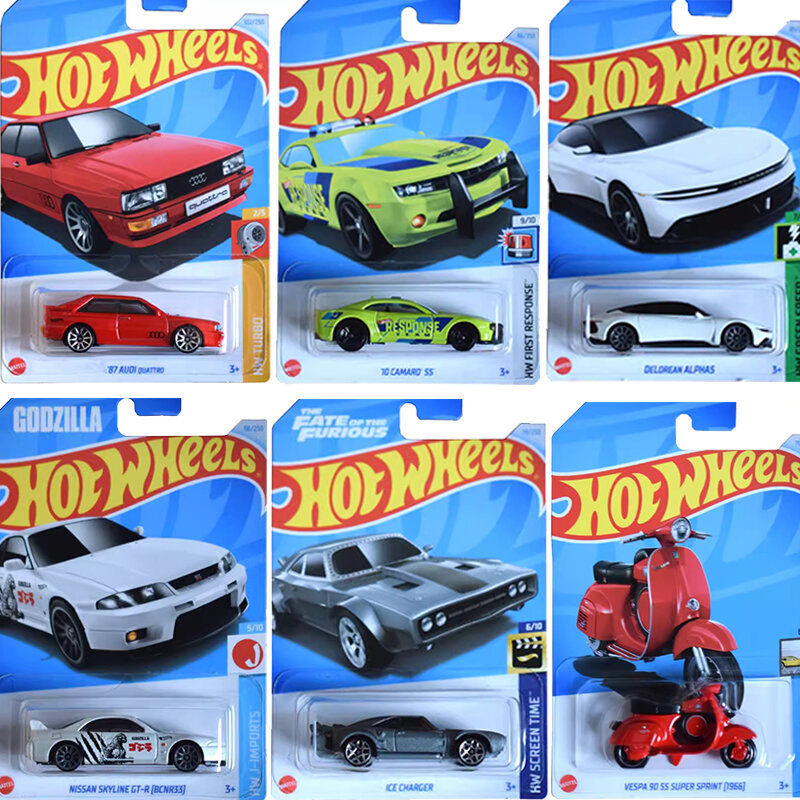 Hot Wheels Genuine 1:64 Vehicle Metal Car Mazda Comaro Police Car Ram Honda Civic Diecast Toys for Boys Sports Model 2024 D Case