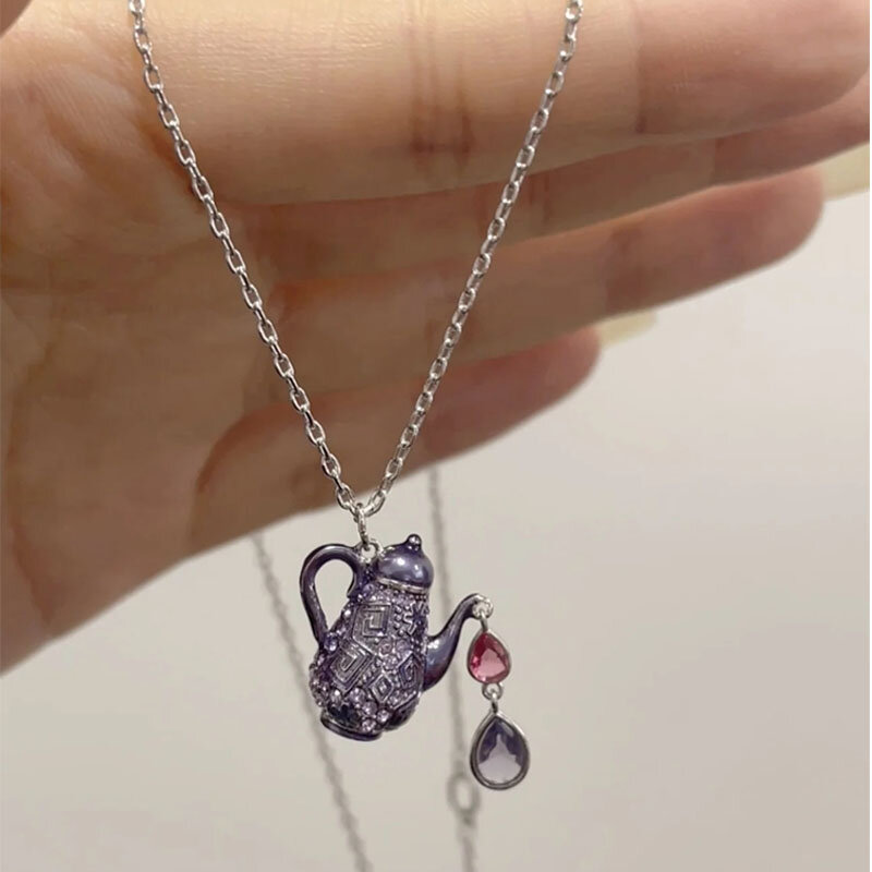 Dulzura-collares y pendientes de cristal púrpura para mujer, joyería fina, regalo de fiesta con logotipo, 2024 Original, marca de lujo