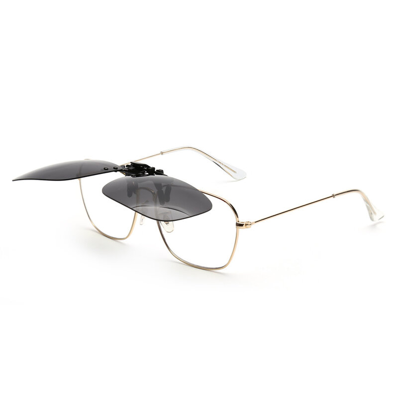 Clip Polarizado Em Óculos De Sol para Homens e Mulheres, Frameless Flip Up Óculos De Sol, Óculos De Prescrição, UV400