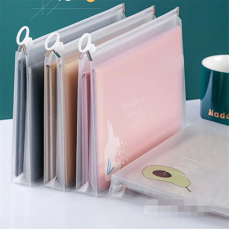 B5 A4 A5 A6 portadocumenti trasparente portadocumenti per ufficio cartella per scuola tasca con cerniera Loop Pull Organizer cartoleria scrivania