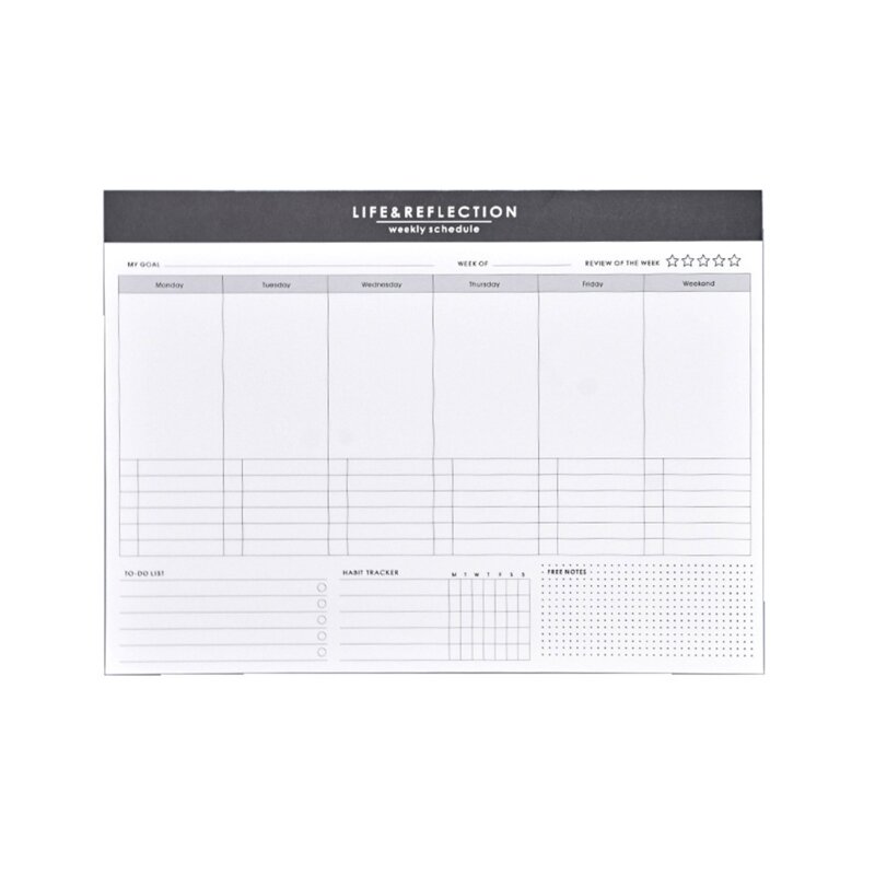 Tear-Off Pad Weekly Calendar Pad Schedule Planner Monthly Organiser To Do List Schedule Meal Planner Sheets