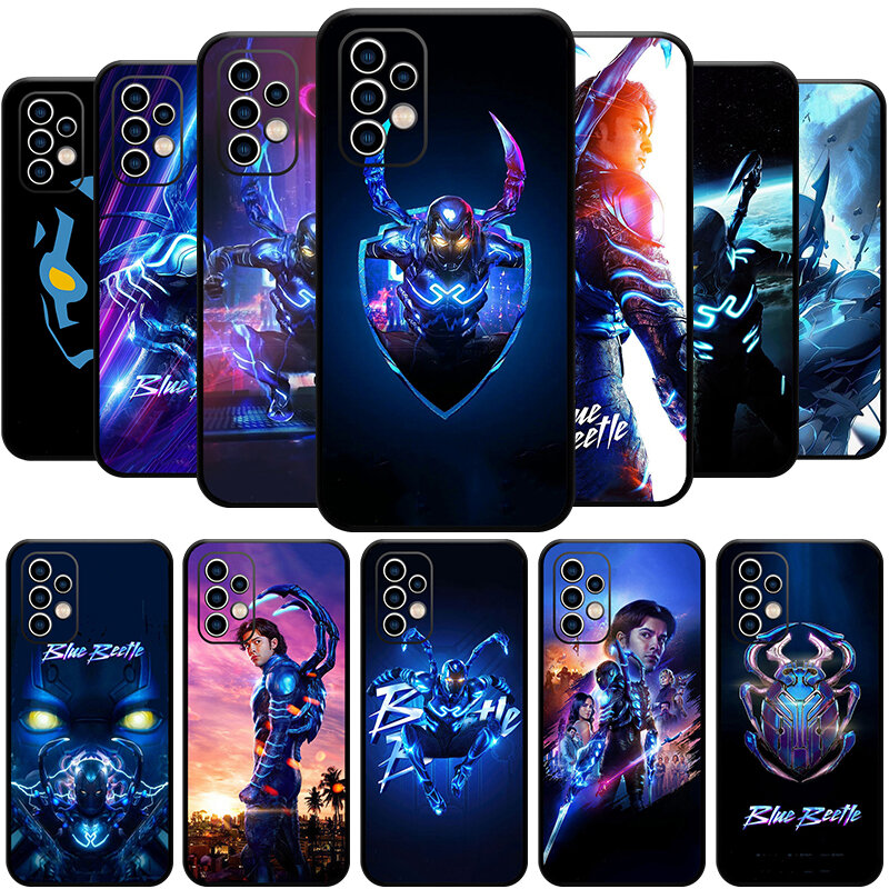 Capa de telefone azul besouro 2023 Jaime Reyes Xolo Mariduena, capa para Samsung Galaxy A54 53 52 51 F52 A71 Note 20 Ultra S23 M30 M21