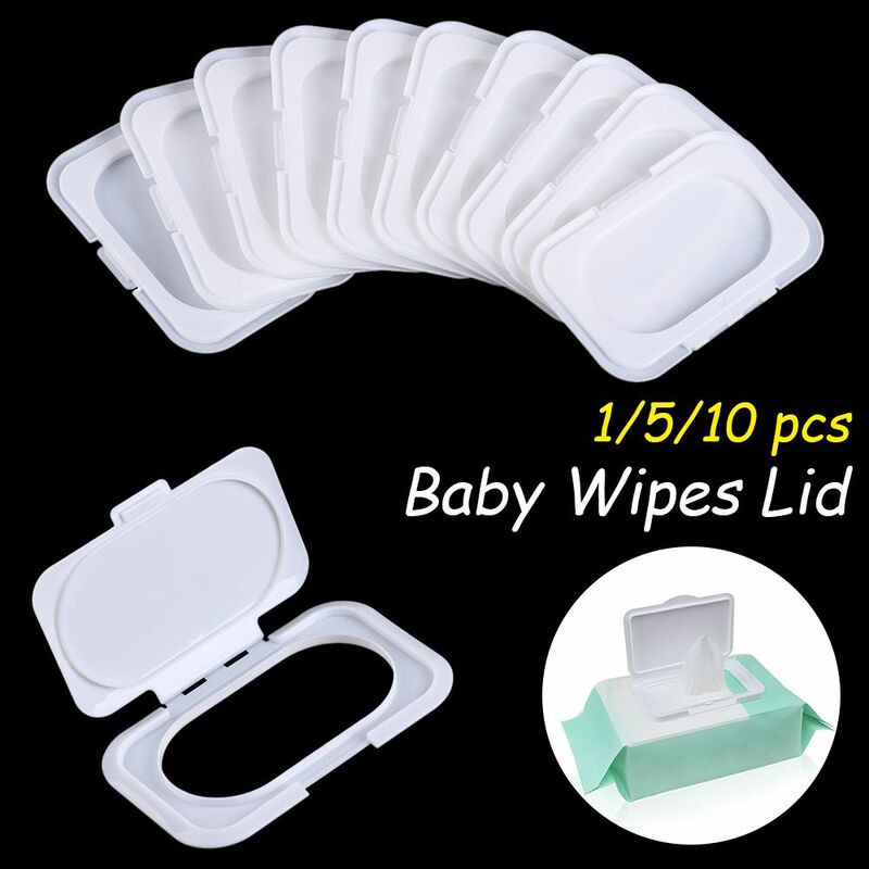 1/5/10 pcs New Portable Fashion Child Reusable Baby Wipes Lid Flip Cover Tissues Cover