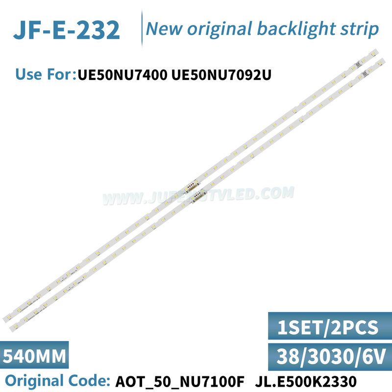 Led backlight strip, 38 lâmpada para bms bn96-45952a 45963a v8n1-500sm0-r0 lm41-00564a 46034a bn61-15484a