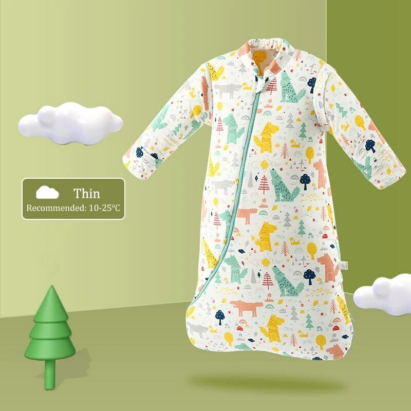 2022 primavera outono saco de dormir para o bebê puro algodão pijamas para o bebê recém-nascido meninos meninas roupas 0-5t anti-pontapé saco de dormir