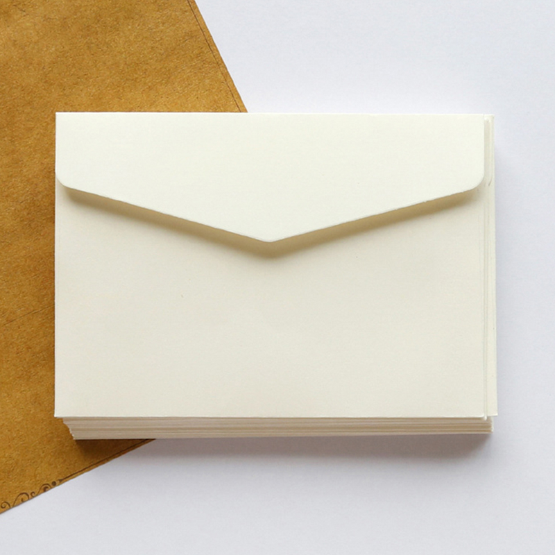 100 Pcs Mini busta vuota borsa per la conservazione dei documenti senza buste di parole carte per sacchi di posta carta da imballaggio confezione di lettere bianche
