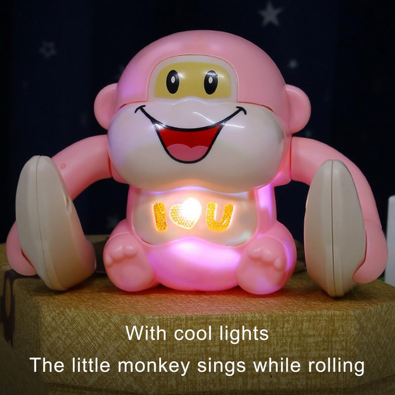 Rolling Crawling Toy com luzes e sons, Forma dos desenhos animados, Elétrico, Lançando, Dança, Aprendizagem precoce, Brinquedos educativos