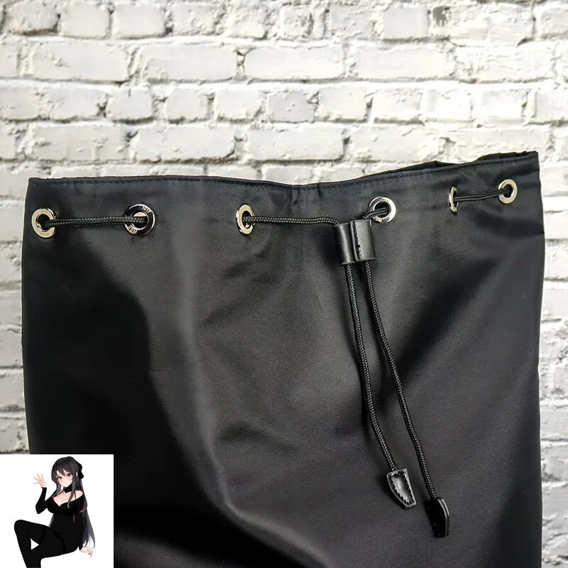 1017 ALYX 9SM Silver Buckle Flap Cover Drawstring Black Backpack Men Women High Quality Four Seasons Couple Knapsack Handbag y2k