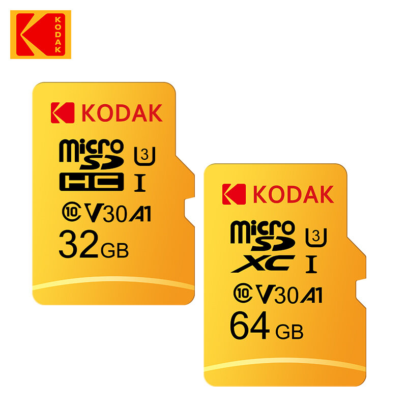 Kodak ไมโคร SD การ์ด64GB คลาส10การ์ดความจำ32GB ของแท้ขายส่งการ์ด U3สมาร์ทโฟนแท็บเล็ตกล้องโกโปร