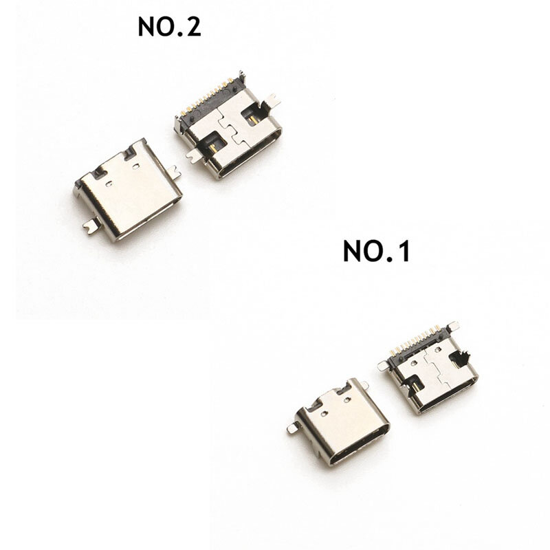 Lote de conectores de base de carga USB tipo C, 10 modelos, mezcla de 6 pines y 16 Pines, uso para teléfono y Kits de reparación de productos digitales, 100 Uds.